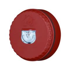 Eaton 812013FULL-0114X Solista LX Wall LED Beacon, Shallow Base, E34, Red Flash, Red Housing and Base